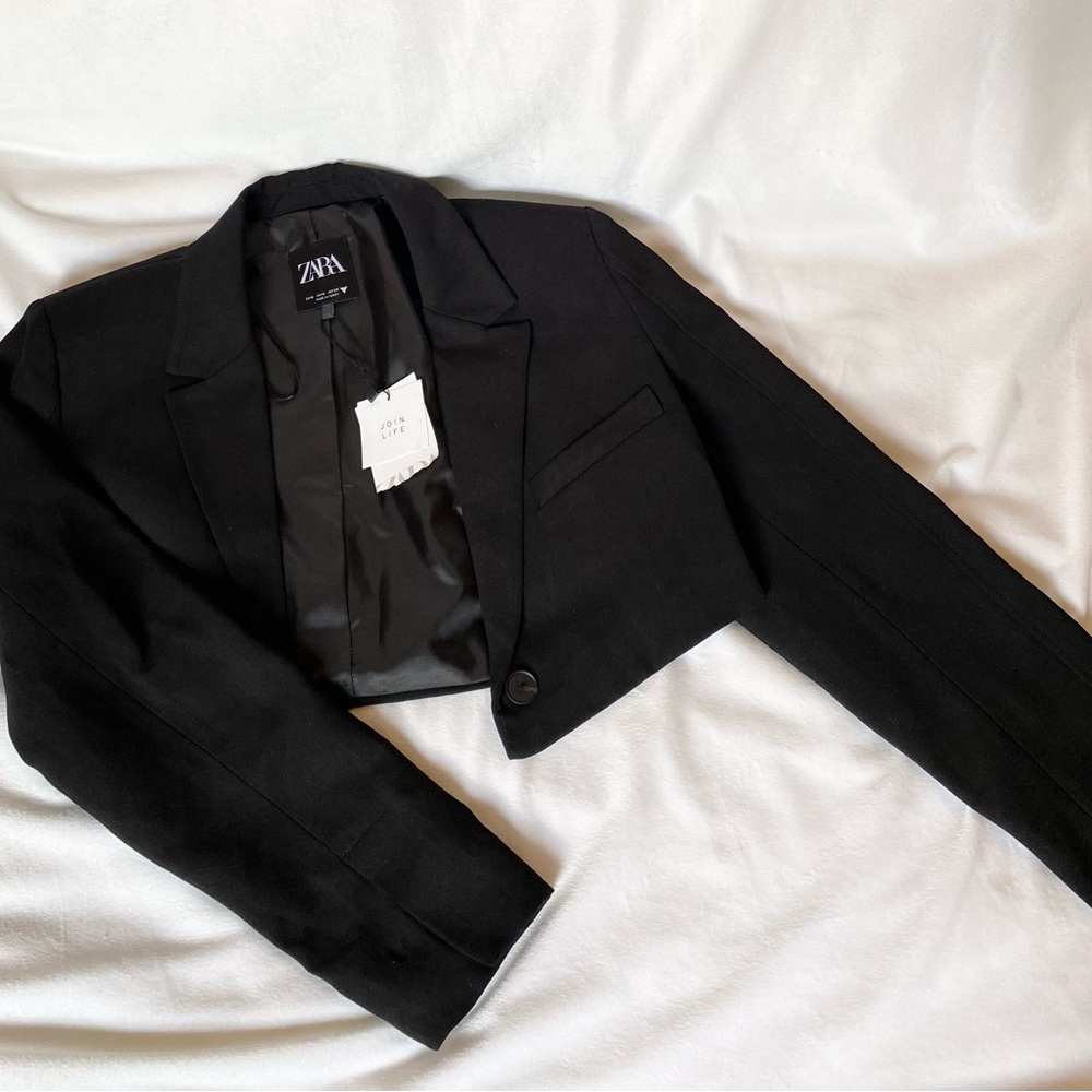 NWT Zara Cropped Blazer Jacket